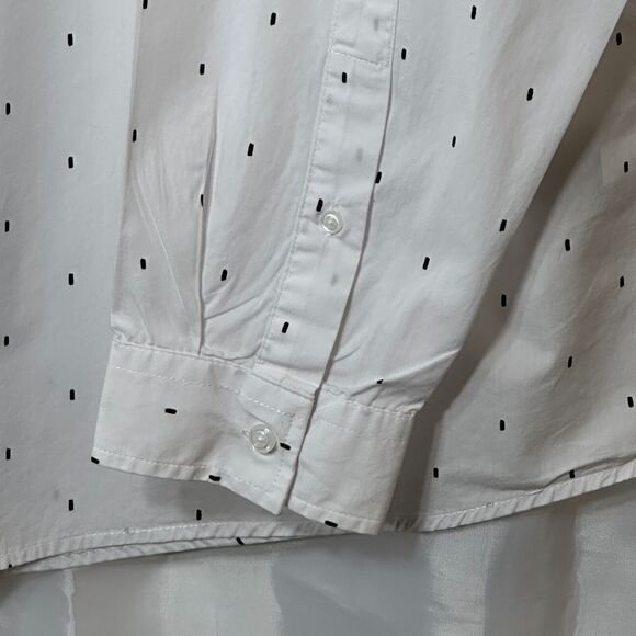 INC International Concepts Shirt Men’s XXL White/Black Print Button Up Cotton - Picture 6 of 12